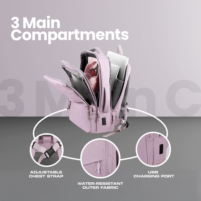 VOLKANO UNDER-SEAT TRAVELLER BACKPACK - PASTEL PINK VOLK