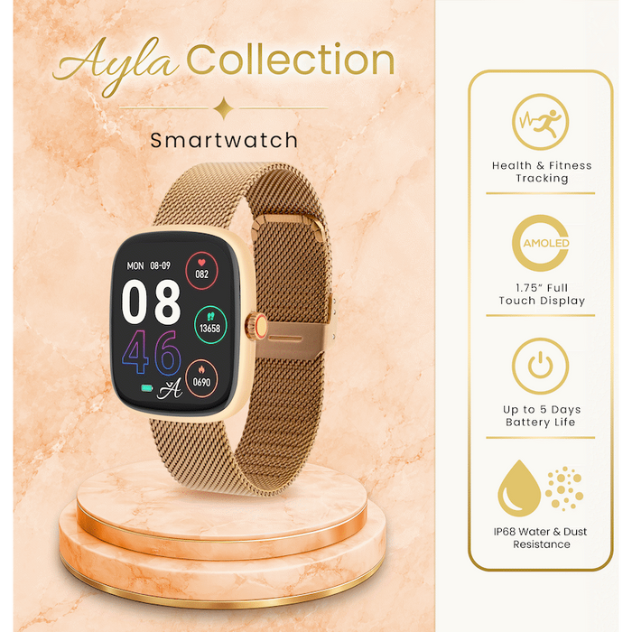 VOLKANO AYLA COLLECTION SMARTWATCH WITH MILANESE STRAP VOLK