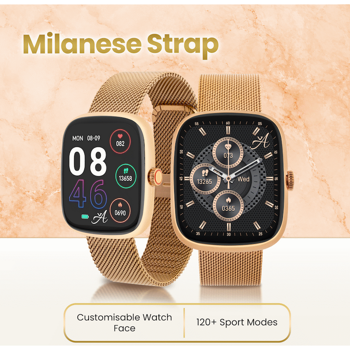 VOLKANO AYLA COLLECTION SMARTWATCH WITH MILANESE STRAP VOLK