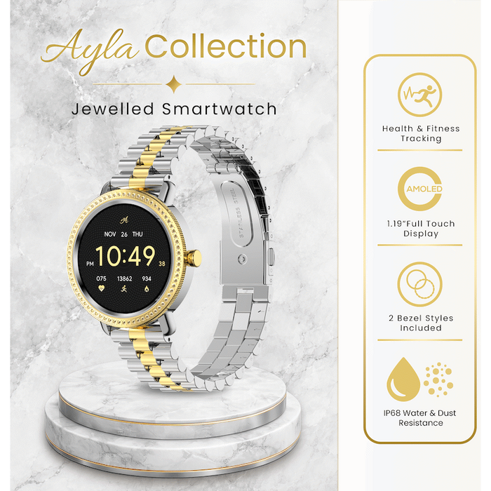 VOLKANO AYLA COLLECTION JEWELLED SMARTWATCH WITH 2 COLOUR ME VOLK
