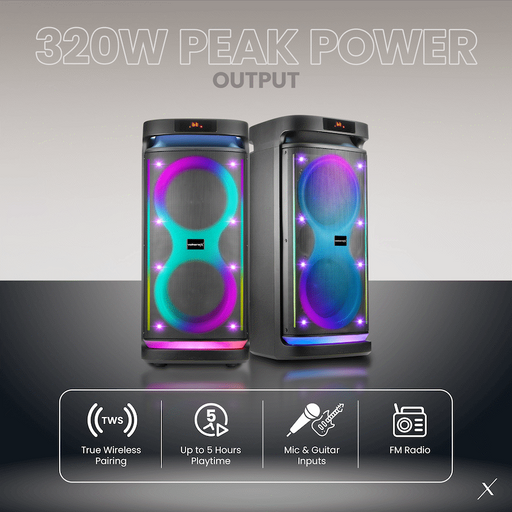 VOLKANOX PARAMOUNT SERIES 8" BLUETOOTH PARTY SPEAKER - 80W VOLK