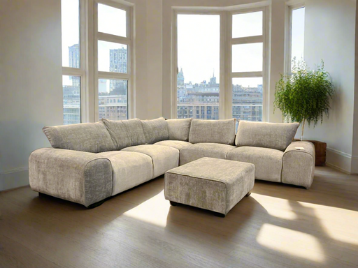 4PCE STERLING WITH OTTOMAN - LOLA CEMENT EART
