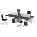 4-WAY FACE TO FACE CLUSTER A-FRAME (MONUMENT OAK) DESK & CHAIR