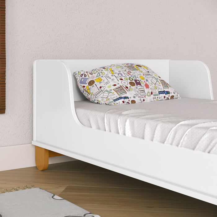 ZUPY MINI BED 1500X700 WHITE/ECO WOOD MATI