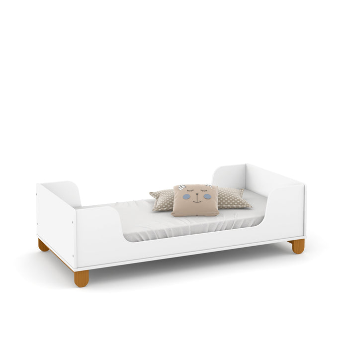 ZUPY MINI BED 1500X700 WHITE/ECO WOOD MATI