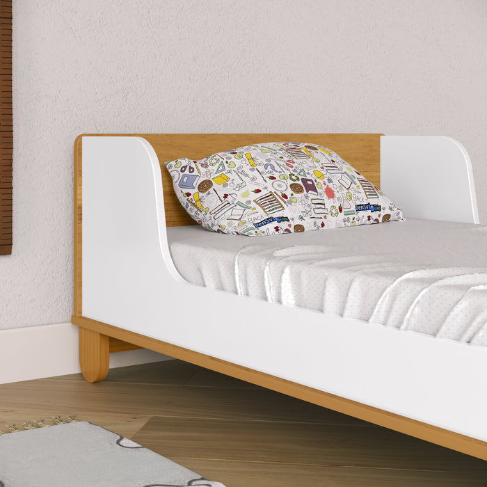 ZUPY MINI BED 1500X700 WHITE/FREIJO/ECO WOOD MATI