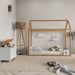 LIV KIDS BED W/WOOD STRUCTURE FOR MATT 1900X900 WHITE/FREIJO MATI