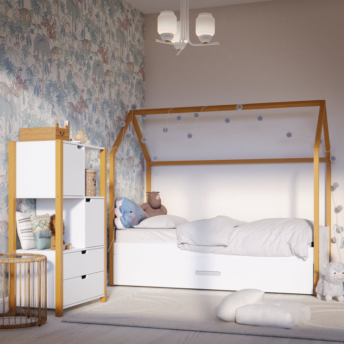 LIV KIDS BED FOR MATT 1900X900 WHITE/FREIJO MATI