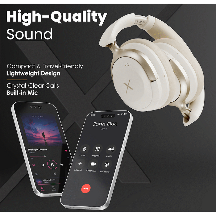 VOLKANOX HALO ANC BLUETOOTH HEADPHONE - NUDE VOLK