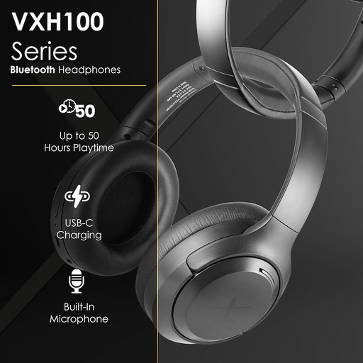 VOLKANOX VXH100 BLUETOOTH HEADPHONES WITH ANC  - BLACK VOLK