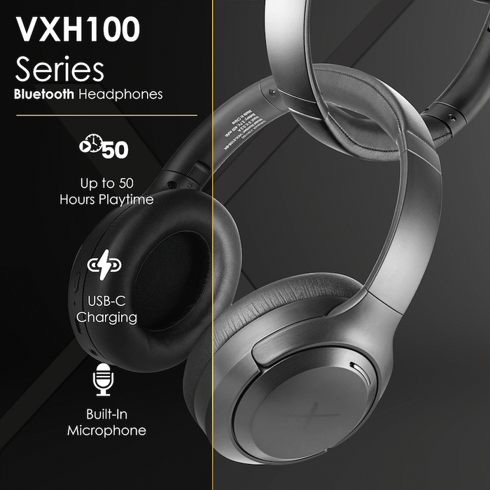 VOLKANOX VXH100 BLUETOOTH HEADPHONES WITH ANC  - BLACK VOLK