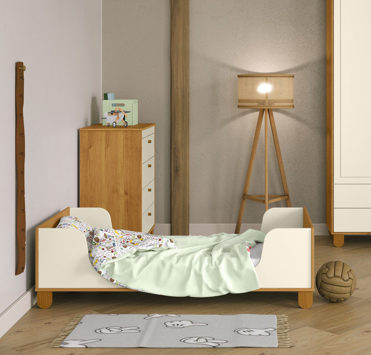 ZUPY MINI BED 1500X700 OFF WHITE/FREIJO/ECO WOOD MATI