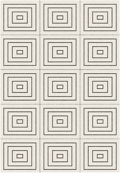 SHUFFLE RUG 160X230 - SYMETRICAL SQUARE DESIGN WHT RUGS ORIGINAL