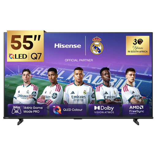 HISENSE 55" Q7Q 144HZ VRR QLED 4K GAMING TV HISE