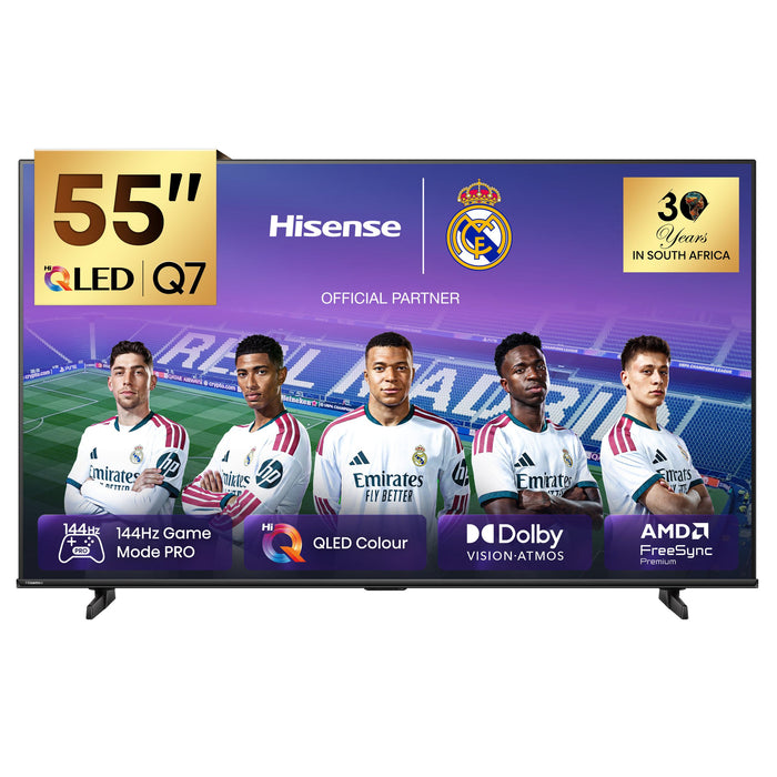 HISENSE 55" Q7Q 144HZ VRR QLED 4K GAMING TV HISE