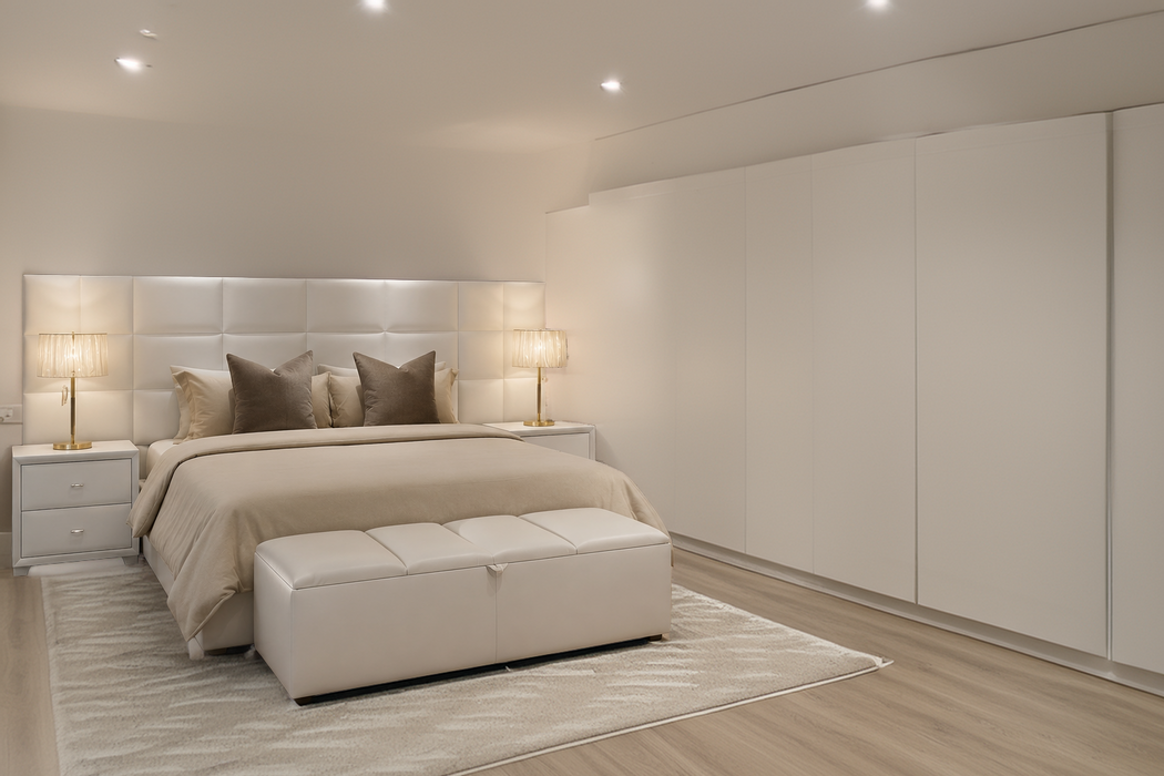 5PC GIGA WHITE BEDROOM SUITE HINT