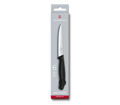 VICTORINOX STEAK KNIFE SET/6 CLASSIC BLACK HEMCO TRADING CC