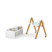 LIV MINI CRIB ON CASTERS WHITE/ECO WOOD MATI