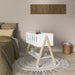 LIV MINI CRIB ON CASTERS WHITE/NATURAL MATI
