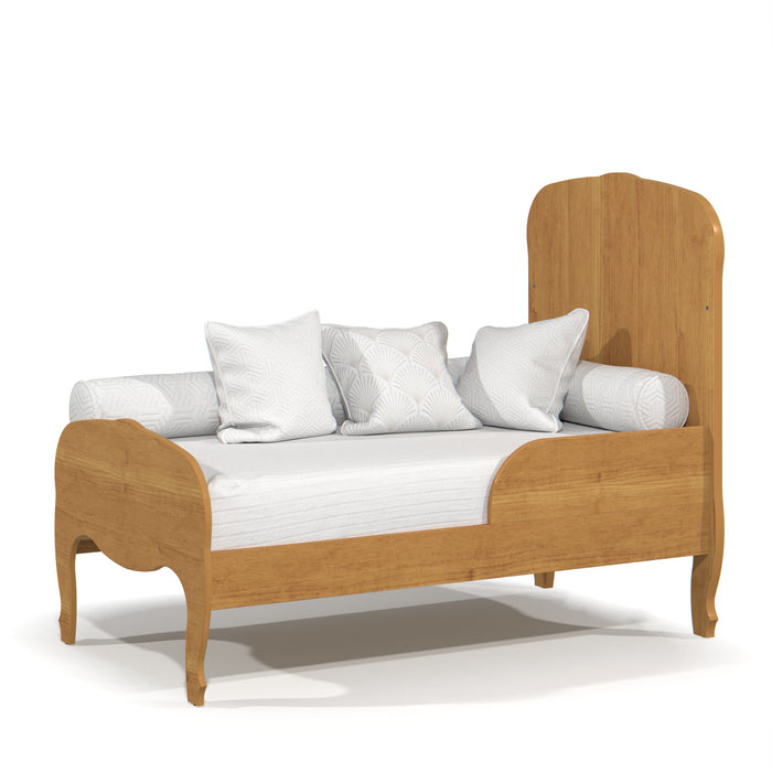Crib with cushion headboard deals