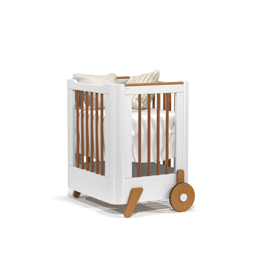 FUN CRIB WITH CASTERS WHITE/ECO WOOD (FOR MATT 1300X700MM) MATI