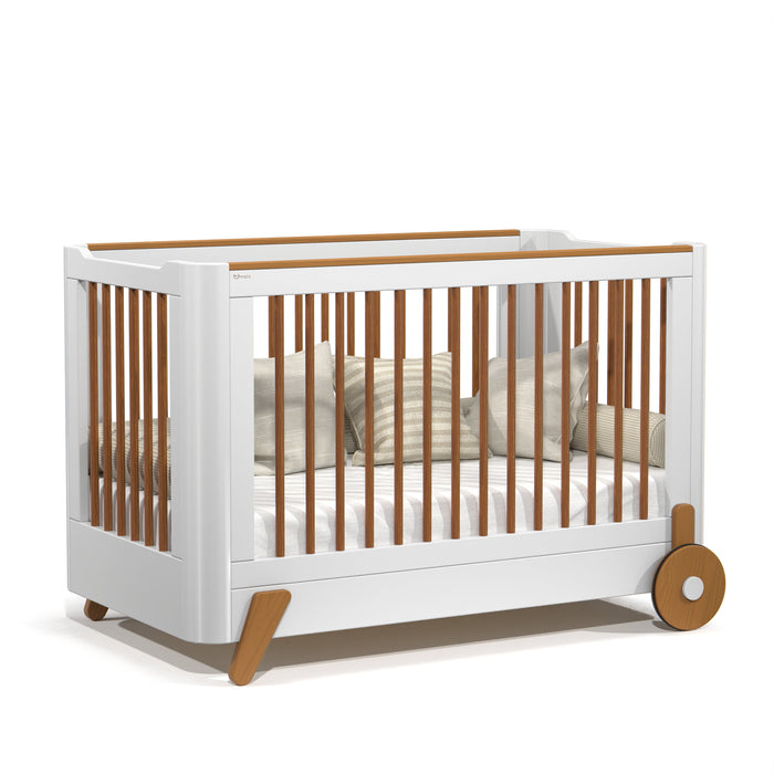 FUN CRIB WITH CASTERS WHITE/ECO WOOD (FOR MATT 1300X700MM) MATI