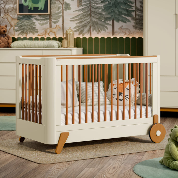 FUN CRIB WITH CASTERS OFF WHITE/ECO WOOD (FOR MATT 1300X700M MATI