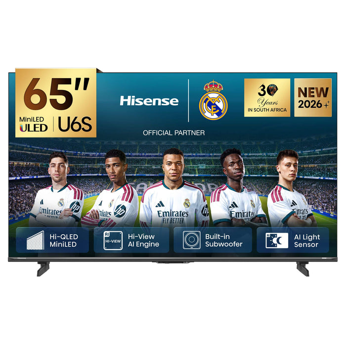 HISENSE 65" U6S MINI LED ULED 60HZ 4K SMART TV HISE
