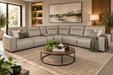 6PCE ASHVILLE CORNER LOUNGE SUITE 2-ACTION POWER FULL LEATHE EART