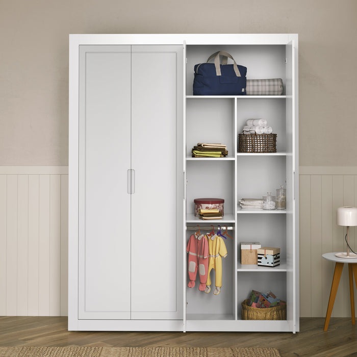 TUTTO 4 DOOR SLIDING WARDROBE (INSIDE 4 DRAWERS) WHITE MATI