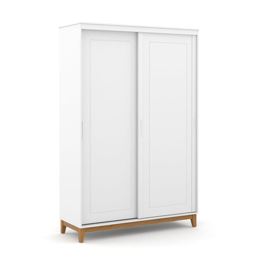NATURE 2 DOOR SLIDING WARDROBE (INSIDE 3 DRAWERS) WHITE/ECO MATI