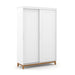 NATURE 2 DOOR SLIDING WARDROBE (INSIDE 3 DRAWERS) WHITE/ECO MATI
