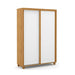 ZUPY 2 DOOR SLIDING WARDROBE (INSIDE 3 DRAWERS) WHITE/FREIJO MATI