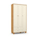 ZUPY 3 DOOR WARDROBE, 2 DRAWERS OFF WHITE/FREIJO/ECO WOOD MATI