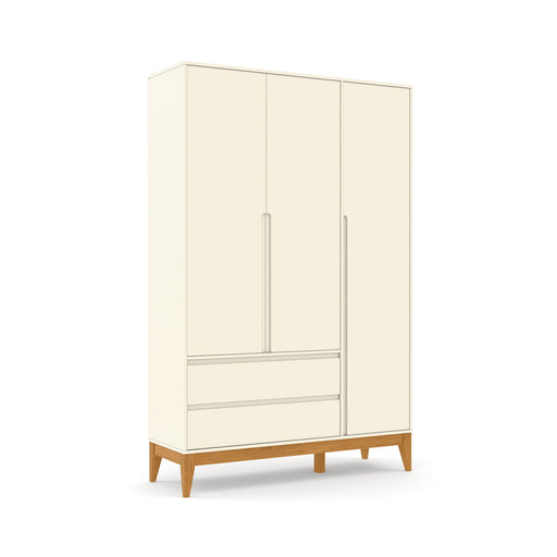 NATURE 3 DOOR WARDROBE, 2 DRAWERS OFF WHITE/ECO WOOD MATI