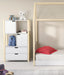 LIV KIDS CABINET WITH TWO DRAWERS WHITE/NATURAL MATI
