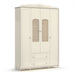 PROVENCE 4 DOOR, 2 DRAWER  WARDROBE WITH RATTAN OFF WHITE MATI