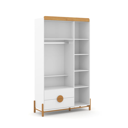 TESS 3 DOOR WARDROBE, 2 DRAWERS WHITE/FREIJO/ECO WOOD MATI