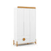 TESS 3 DOOR WARDROBE, 2 DRAWERS WHITE/FREIJO/ECO WOOD MATI
