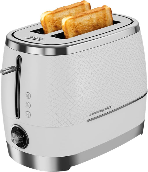 BEKO COSMOPOLIS 2 SLICE TOASTER WHITE/CHROME DEFY
