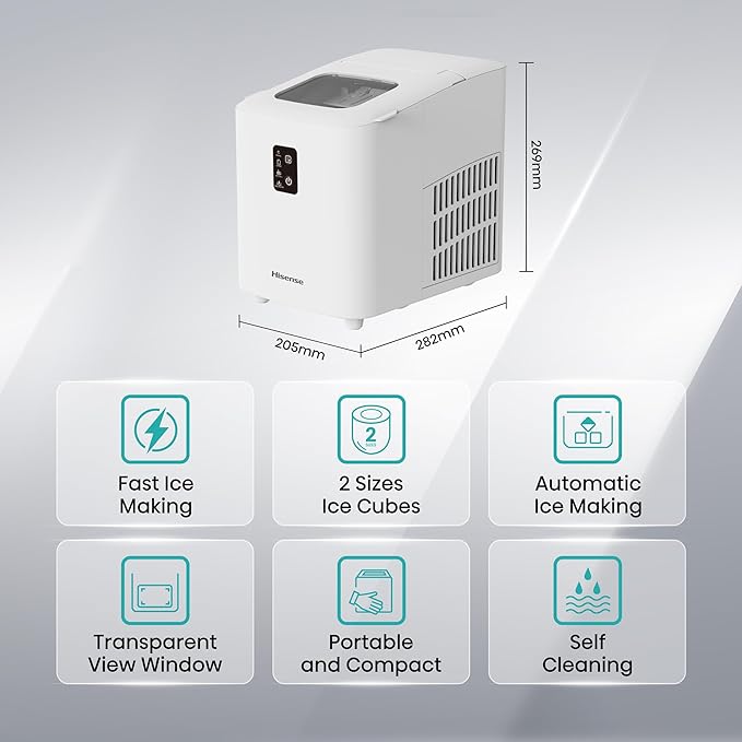 HISENSE 12KG ICE MAKER DIGITAL NAUD