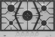  Beko 75cm gas hob stainless steel 5 burner front view