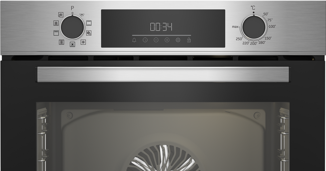 BEKO 60CM MULTIFUNCTION OVEN STAINLESS STEEL DEFY