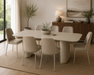 7PCE LINTZ 2.1M DINING ROOM SUITE - OFF WHITE/CHAMPAGNE PROV