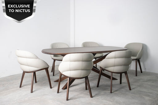 7 PIECE MICHELIN DININGROOM SUITE RICH WALLNUT  