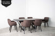 7 PIECE VIOLIN DININGROOM SUITE BLACK  