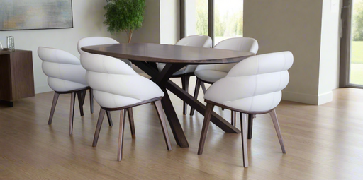 7 PCE MICHELIN DININGROOM SUITE RICH WALLNUT INSPIWOOD