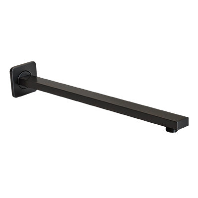 SHOWER ARM LUX SQUARE BLACK SPLASHWORKS