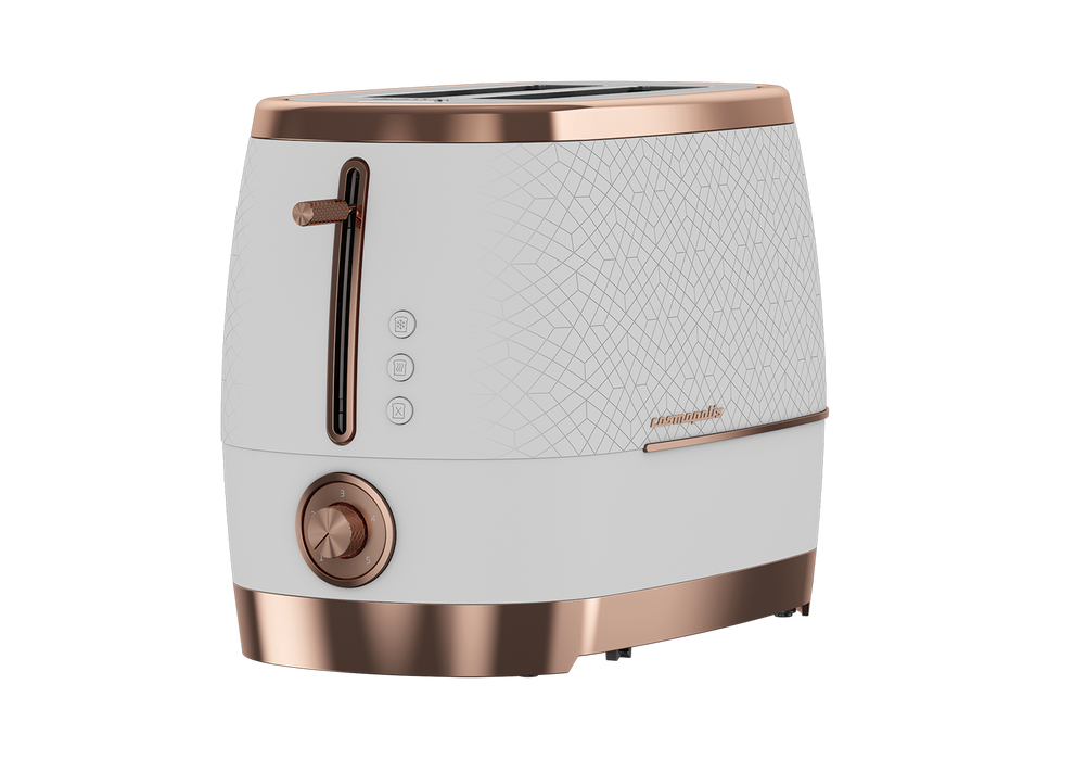 BEKO COSMOPOLIS 2 SLICE TOASTER WHITE/ROSE GOLD BEKO