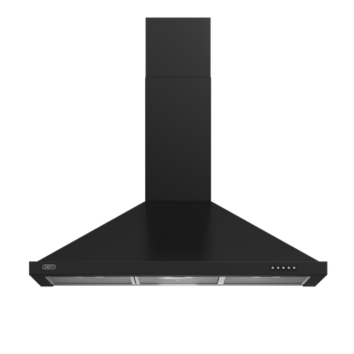 DEFY 90CM CHIMNEY COOKERHOOD BLACK DEFY
